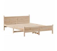 Vidaxl Cadre De Lit Sans Matelas 160x200 Cm Bois Massif De Pin Marron