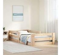 vidaXL Cadre de lit sans matelas 70x140 cm bois de pin massif, meuble de chambre à coucher, sommier, lit en bois 855687