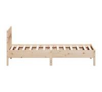 Vidaxl Cadre De Lit Sans Matelas 75x190 Cm Bois De Pin Massif Marron