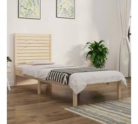 Vidaxl Cadre De Lit Sans Matelas 75x190 Cm Bois Massif Marron