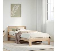 vidaXL Cadre de Lit Simple Sans Matelas 90x200 cm en Bois de Pin Massif - Meuble de Chambre à Coucher, Sommier à Panneaux