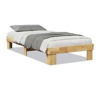 vidaXL Cadre de lit sans Matelas 90x200 cm Bois Massif de chêne, Meuble de Chambre à Coucher, sommier, lit en Bois, lit, lit Simple