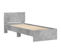 vidaXL Cadre de lit sans Matelas avec lumières LED Gris béton 90x190cm