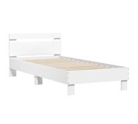 vidaXL Cadre de lit sans matelas avec tête de lit 90x190 cm Blanc G