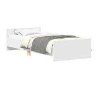vidaXL Cadre de lit blanc 100x200 cm bois d'ingénierie 835932 Blanc G