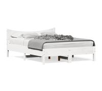 vidaXL Cadre de lit sans matelas 120x190 cm blanc en pin massif