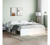 Vidaxl Cadre De Lit Sans Matelas Blanc 140x190 Cm Blanc