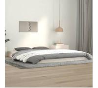 vidaXL Cadre de lit Sommier à lattes Lit double adulte Moderne Bois de pin massif Blanc 140x190 cm