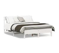 vidaXL Cadre de lit sans matelas blanc 140x190 cm bois de pin massif 842663