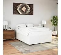 vidaXL Cadre de lit sans Matelas Blanc 140x190 cm Similicuir