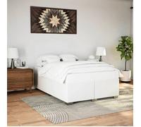 vidaXL Cadre de lit sans matelas Similicuir 140x190 cm Blanc