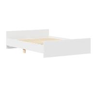 vidaXL Cadre de lit avec tête de lit et pied de lit blanc 140x200 cm 3203747