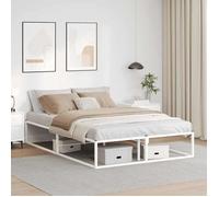 vidaXL Cadre de lit 4017425 métal blanc 140x200 cm sans matelas