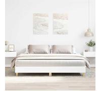 Vidaxl Cadre De Lit Sans Matelas Blanc 180x200 Cm Bois D'ingénierie Blanc