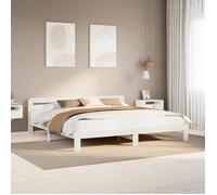 vidaXL Cadre de lit sans matelas blanc 180x200 cm bois massif de pin 855559