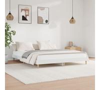 vidaXL Cadre de lit sans matelas blanc 200x200 cm bois d'ingénierie
