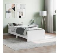 vidaXL Cadre de lit blanc 75x190 cm petit simple bois d'ingénierie 835946