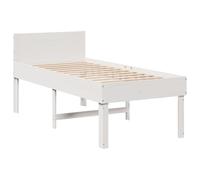 vidaXL Cadre de lit sans Matelas Blanc 90x190 cm Bois de pin Massif