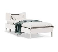 vidaXL Cadre de lit sans matelas blanc 90x190 cm bois de pin massif 3328254