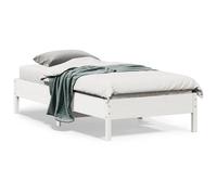 Vidaxl Cadre De Lit Sans Matelas Blanc 90x190 Cm Bois De Pin Massif Blanc