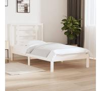 vidaXL Cadre de lit sans matelas blanc 90x190 cm bois de pin massif Blanc