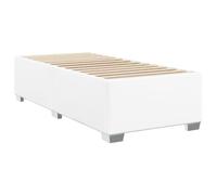 vidaXL Cadre de lit sans matelas rembourré similicuir Blanc 90x190 cm