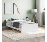 vidaXL Cadre de lit sans matelas blanc 90x200 cm bois d'ingénierie