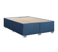 vidaXL Cadre de lit rembourré sans matelas 140x200 cm tissu bleu
