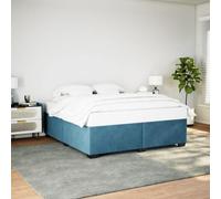 Vidaxl Cadre De Lit Bleu 180x200 Cm Velours Bleu
