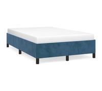 Vidaxl Cadre De Lit Sans Matelas Bleu Foncé 120x190 Cm Velours Bleu