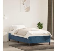 Vidaxl Cadre De Lit Sans Matelas Bleu Foncé 90x200 Cm Velours Bleu