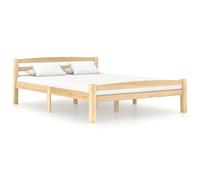vidaXL Cadre de lit sans matelas bois de pin massif 120x200 cm Marron