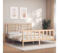 Vidaxl Cadre De Lit Sans Matelas Bois De Pin Massif Marron