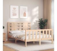 Vidaxl Cadre De Lit Sans Matelas Bois De Pin Massif Marron