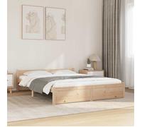 vidaXL Cadre de lit sans matelas bois massif 135x190 cm 815019