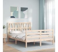 Vidaxl Cadre De Lit Sans Matelas Bois Massif Marron