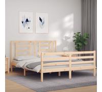Vidaxl Cadre De Lit Sans Matelas Bois Massif Marron
