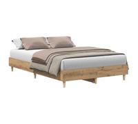 vidaXL Cadre de lit sans matelas chêne artisanal 120x190 cm, meuble de chambre à coucher, sommier, lit double, lit, châlit, 861083