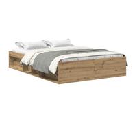 vidaXL Cadre de lit sans Matelas chêne Artisanal 140x190 cm