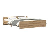 vidaXL Cadre de lit sans Matelas chêne Artisanal 160x200 cm