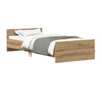 vidaXL Cadre de lit sans Matelas chêne Artisanal 90x190 cm