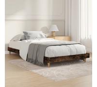 Vidaxl Cadre De Lit Sans Matelas Chêne Fumé 100x200 Cm Bois Ingénierie Marron