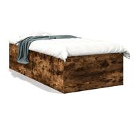 Vidaxl Cadre De Lit Sans Matelas Chêne Fumé 100x200 Cm Marron