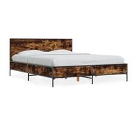 Cadre de Lit Sommier Adulte Meuble Chambre Bois d'Ingénierie et Métal vidaXL