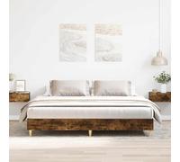 Vidaxl Cadre De Lit Sans Matelas Chêne Fumé 180x200 Cm