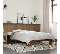Vidaxl Cadre De Lit Sans Matelas Chêne Fumé 75x190 Cm Multicolore