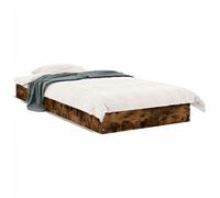 Vidaxl Cadre De Lit Sans Matelas Chêne Fumé 75x190cm Bois D'ingénierie Marron