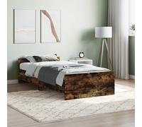 Vidaxl Cadre De Lit Sans Matelas Chêne Fumé 90x190cm Bois D'ingénierie Marron