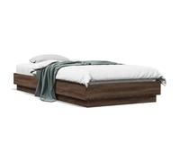 vidaXL Cadre de lit sans matelas chêne marron 100x200 cm