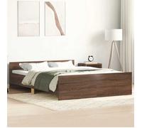 vidaXL Cadre de lit 3203788 – tête et pied de lit – chêne brun – 140 x 190 cm